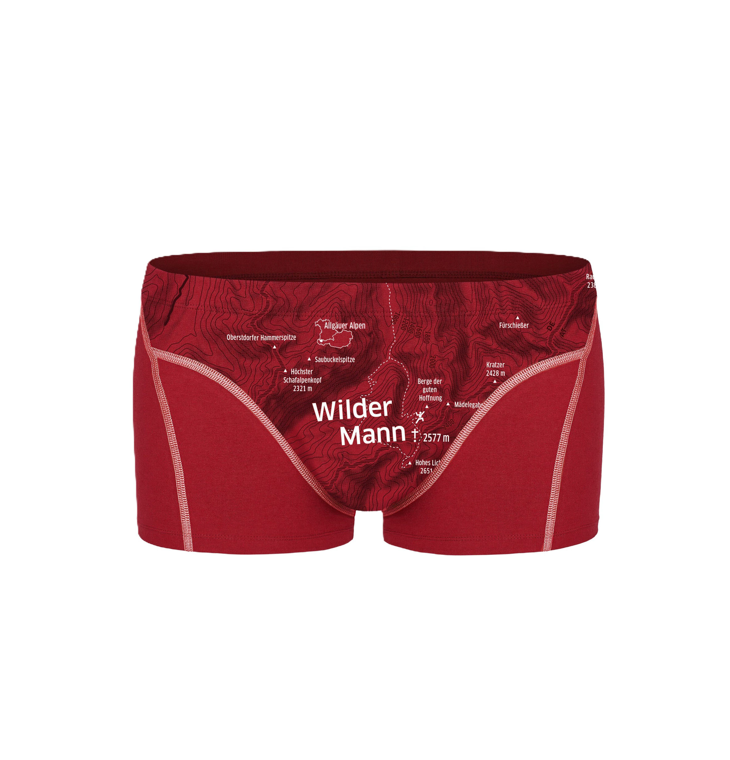 Kaminrote Boxershorts „Wilder Mann“ – Bequem und robust