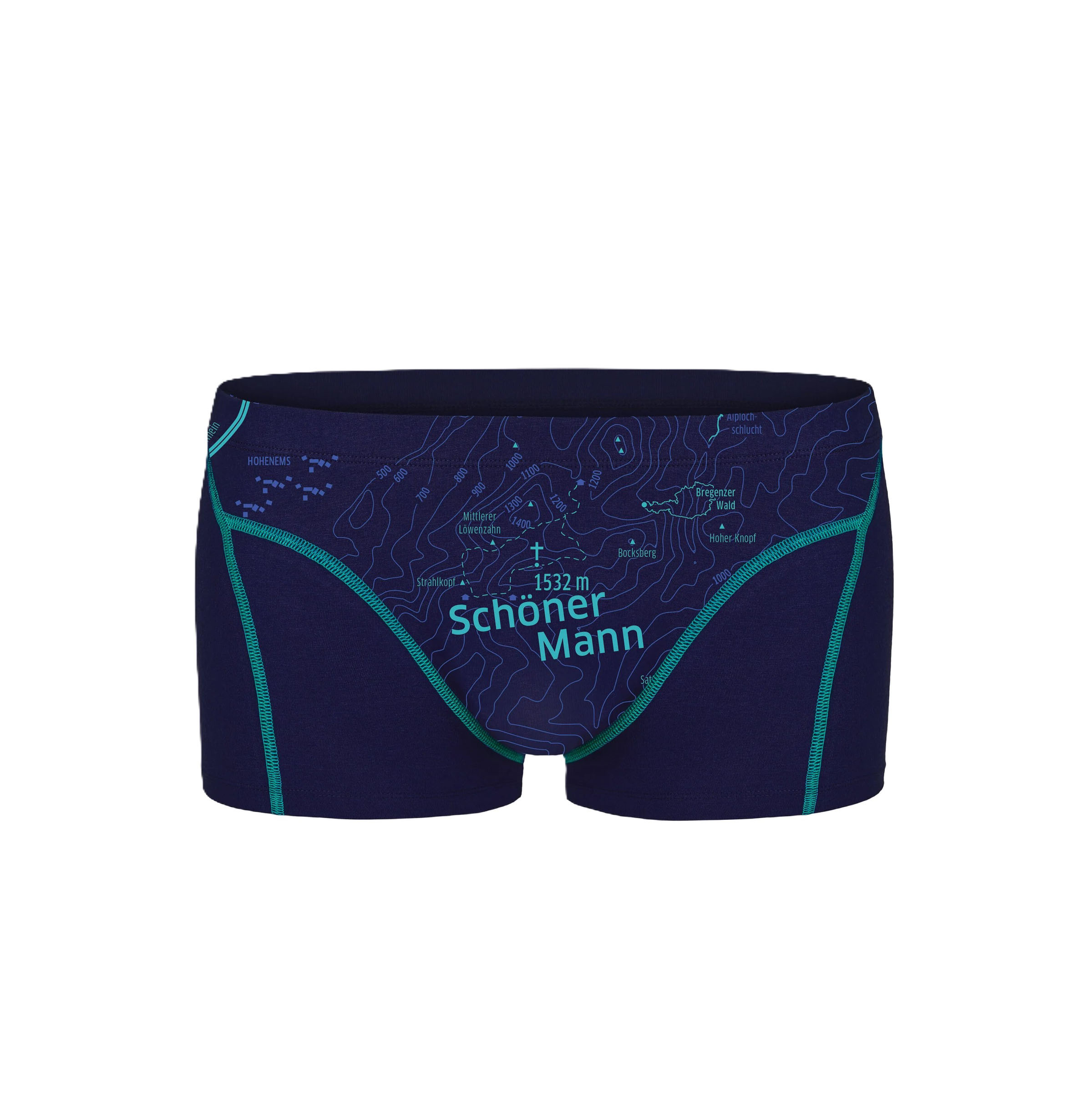 Boxershorts "Schöner Mann" – Alpen-Stil in Lila